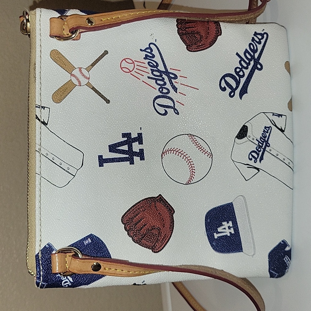Dooney & Bourke Dodgers Crossbody Bag - White and Brown - Picture 5 of 5